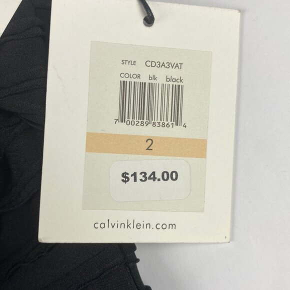 NWT Calvin Klein Dress Women's Size 2 Black - Picture 8 of 15